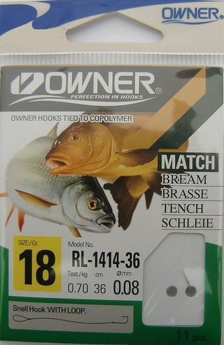 OWNER Haken Match/Schleie Silber RL-1414 Gr.18