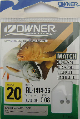 OWNER Haken Match/Schleie Silber RL-1414 Gr.20